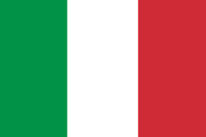 Flag of Italy, featuring three vertical stripes in green, white, and red