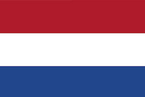 Flag of the Netherlands, featuring three horizontal stripes in red, white, and blue